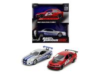 Rychle a zběsile Twin Pack 2006 Mitsubishi Lancer Evo IX + Brianův 2002 Nissan Skyline GTR R34, 1:32 Wave 4/2